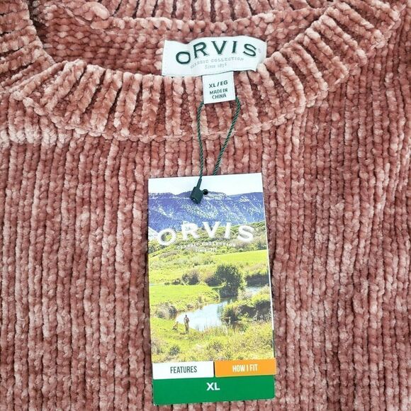Orvis Womens Sweater Size XL Pink Chenille  New - Picture 6 of 14